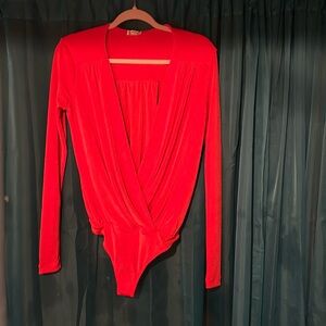 Free people, long sleeve thong bodysuit